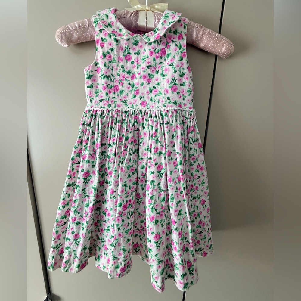 Janie and Jack Pink and Green Floral Dress